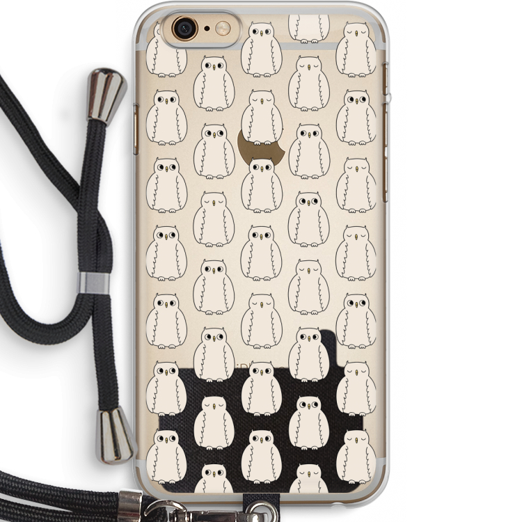 Uilen: iPhone 6 PLUS / 6S PLUS Transparant Hoesje met koord