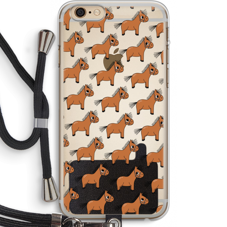 Pony: iPhone 6 PLUS / 6S PLUS Transparant Hoesje met koord