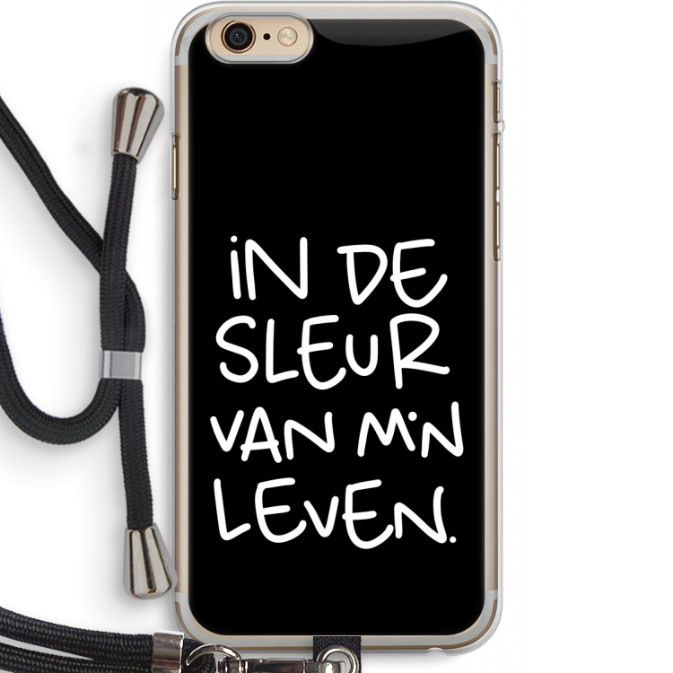De Sleur: iPhone 6 PLUS / 6S PLUS Transparant Hoesje met koord