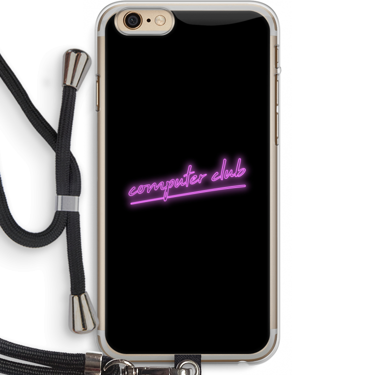 Vice Black: iPhone 6 PLUS / 6S PLUS Transparant Hoesje met koord