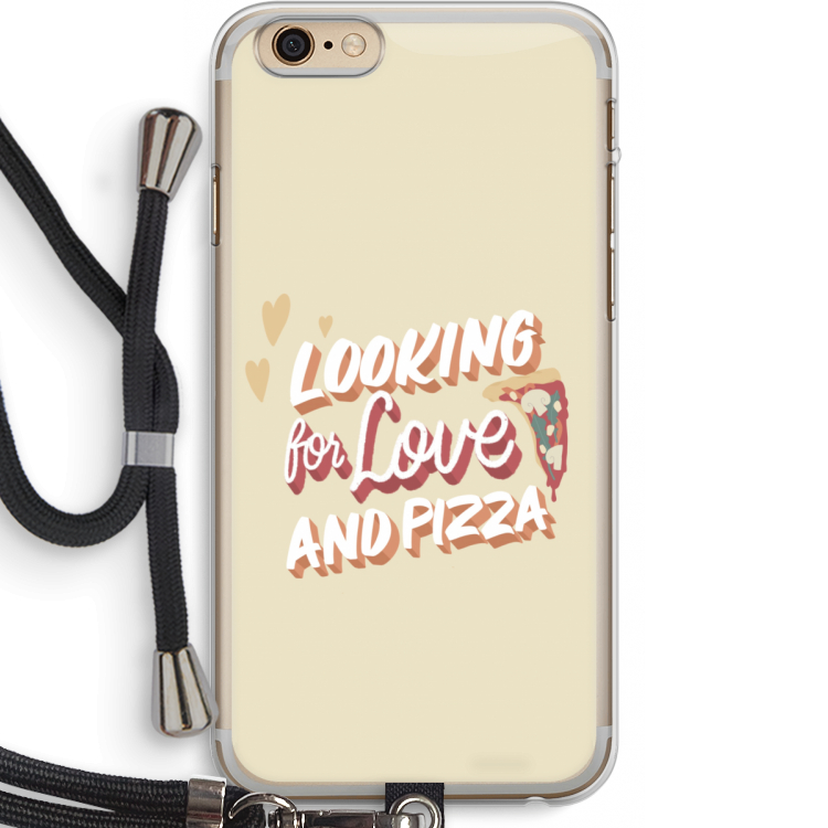 Pizza is the answer: iPhone 6 PLUS / 6S PLUS Transparant Hoesje met koord