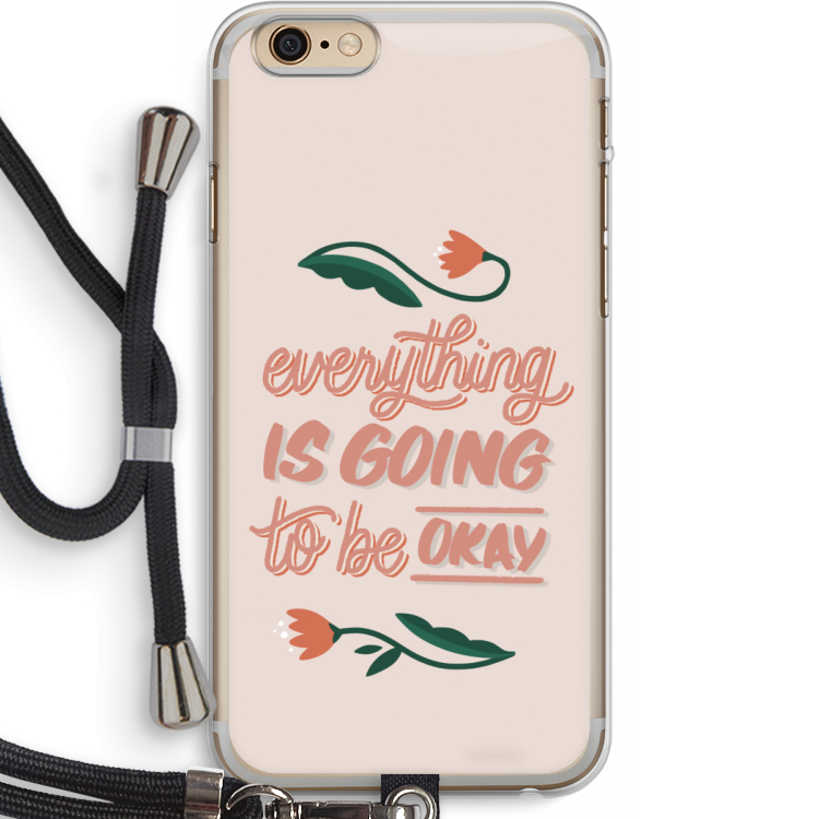 Optimistic flower girl: iPhone 6 PLUS / 6S PLUS Transparant Hoesje met koord
