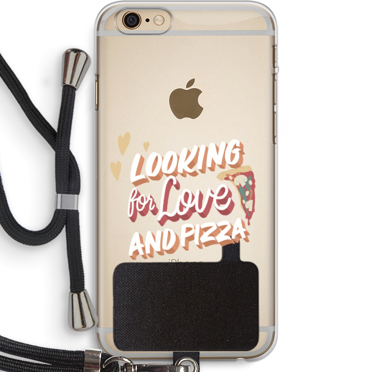 Pizza is the answer: iPhone 6 PLUS / 6S PLUS Transparant Hoesje met koord