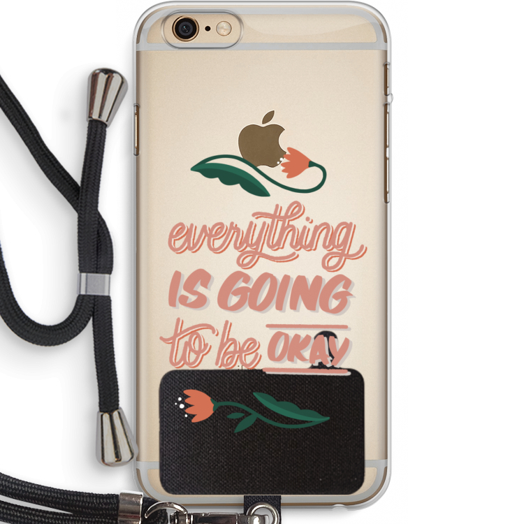 Optimistic flower girl: iPhone 6 PLUS / 6S PLUS Transparant Hoesje met koord