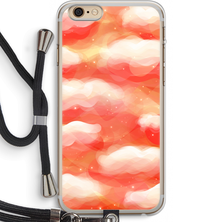 Lichte Wolken: iPhone 6 PLUS / 6S PLUS Transparant Hoesje met koord