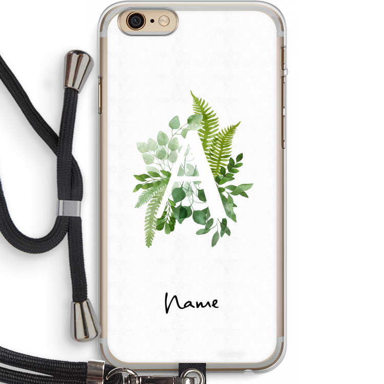 Green Brush: iPhone 6 PLUS / 6S PLUS Transparant Hoesje met koord