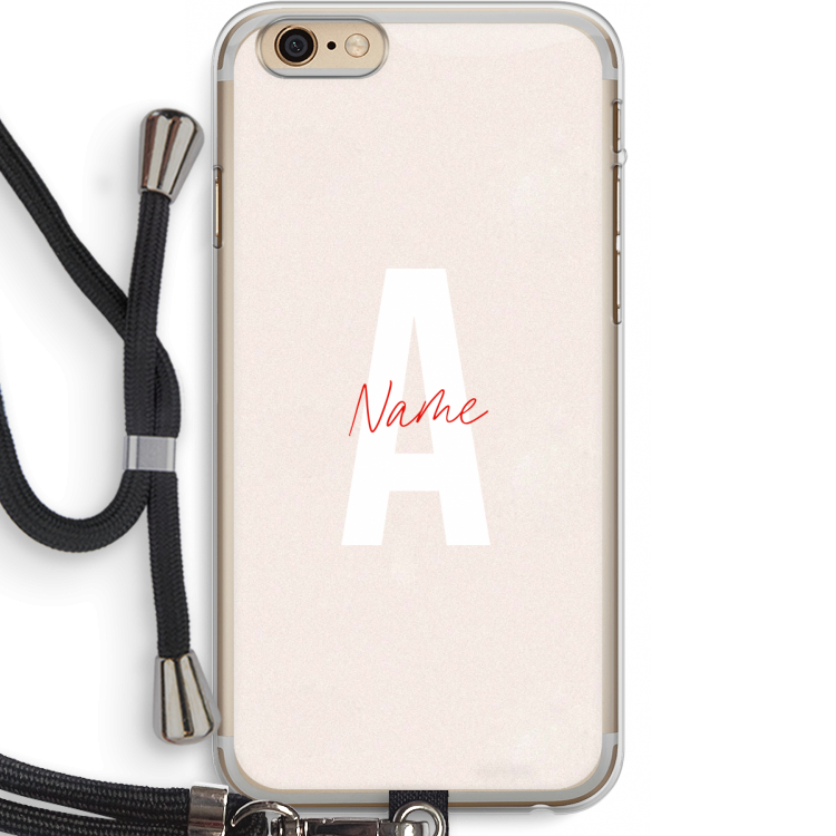 Strawberry Milkshake: iPhone 6 PLUS / 6S PLUS Transparant Hoesje met koord