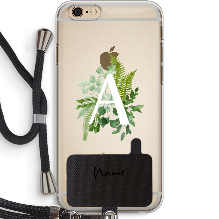 Green Brush: iPhone 6 PLUS / 6S PLUS Transparant Hoesje met koord