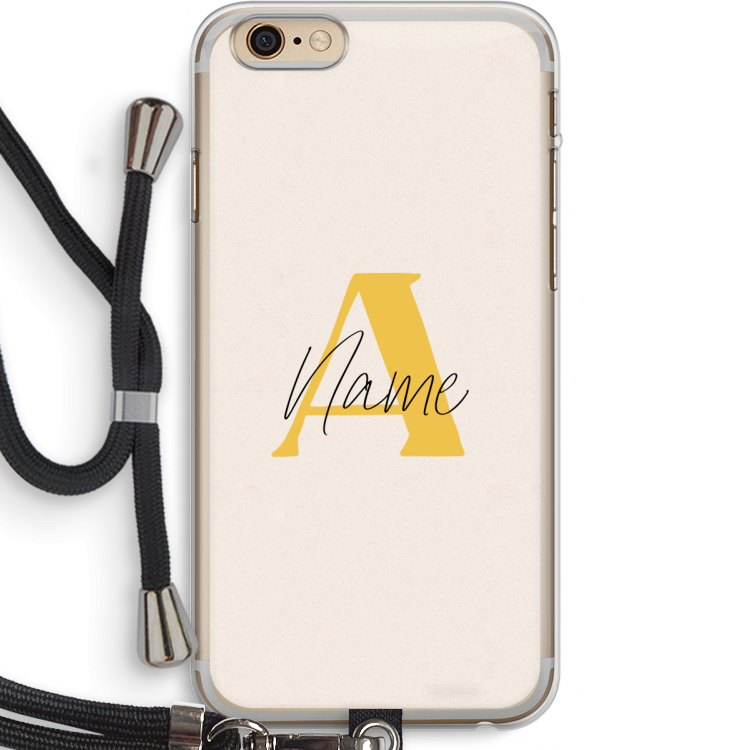 Amber Script: iPhone 6 PLUS / 6S PLUS Transparant Hoesje met koord