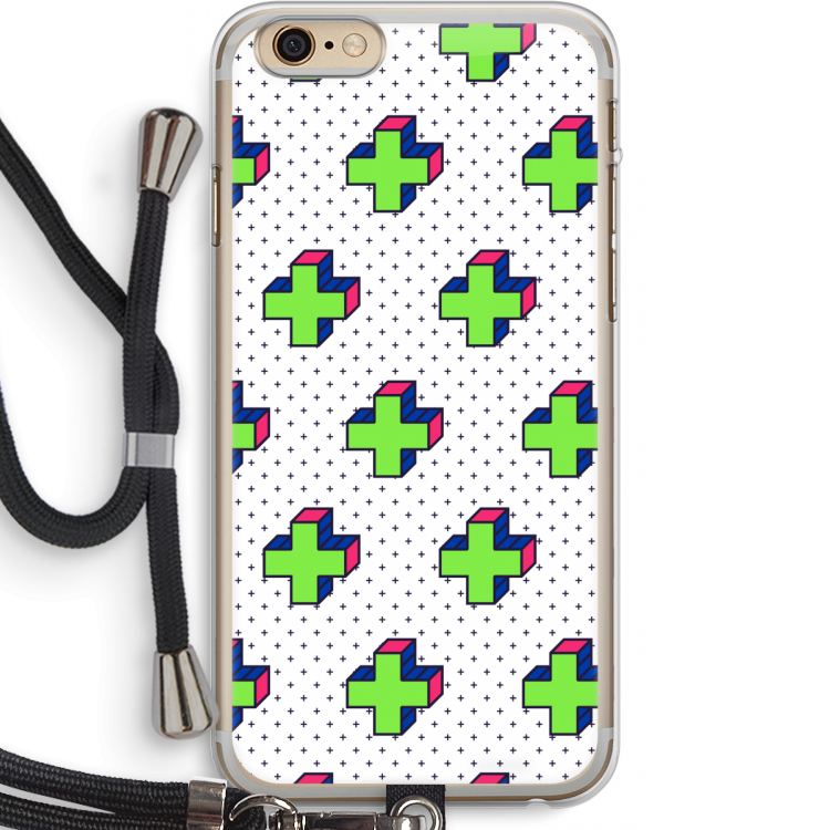 8-bit N°10: iPhone 6 PLUS / 6S PLUS Transparant Hoesje met koord