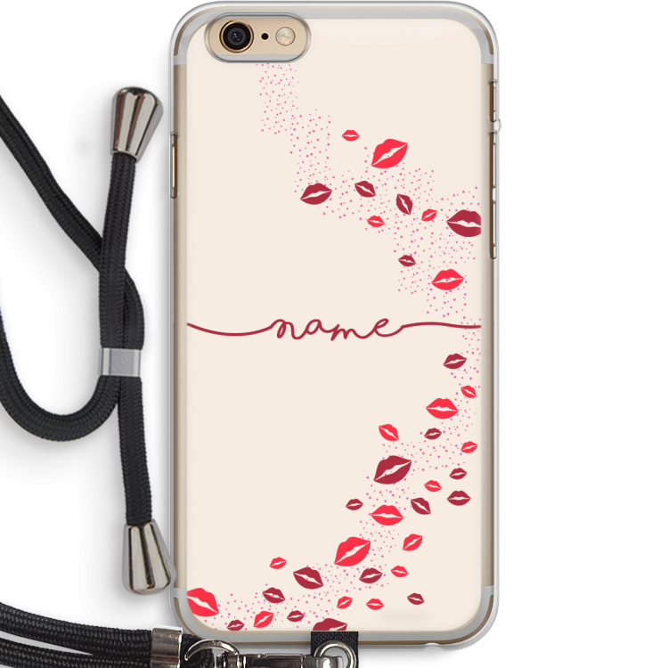 Kusjes: iPhone 6 PLUS / 6S PLUS Transparant Hoesje met koord