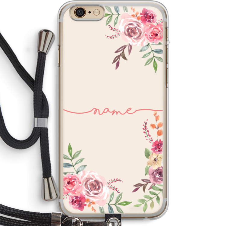 Rozen: iPhone 6 PLUS / 6S PLUS Transparant Hoesje met koord