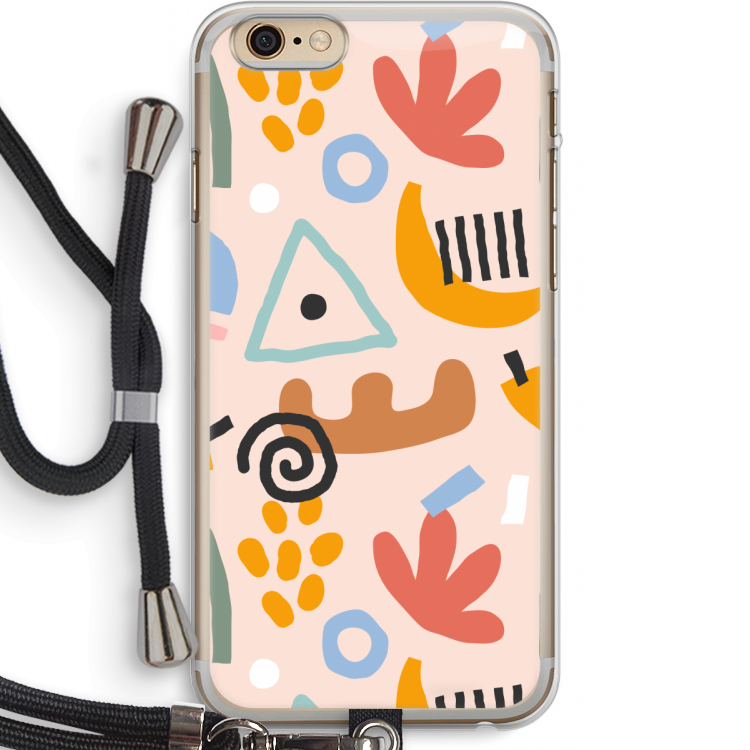 Abstract: iPhone 6 PLUS / 6S PLUS Transparant Hoesje met koord