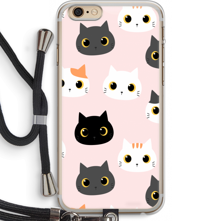 Katten: iPhone 6 PLUS / 6S PLUS Transparant Hoesje met koord