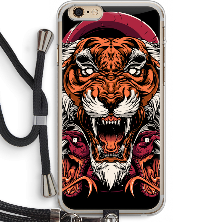Tiger and Rattlesnakes: iPhone 6 PLUS / 6S PLUS Transparant Hoesje met koord