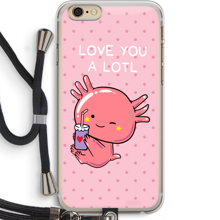 Love You A Lotl: iPhone 6 PLUS / 6S PLUS Transparant Hoesje met koord