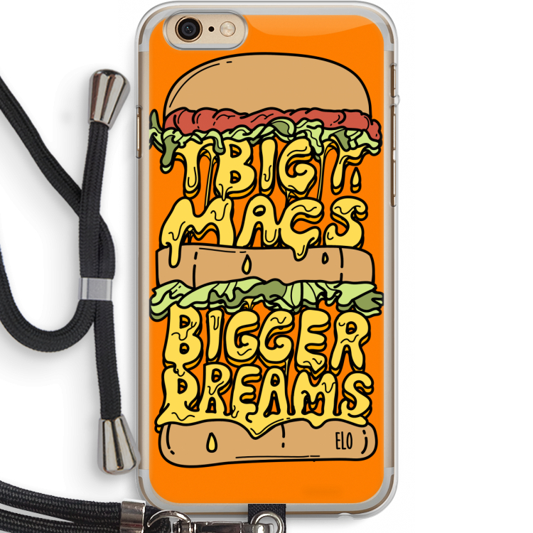 Big Macs Bigger Dreams: iPhone 6 PLUS / 6S PLUS Transparant Hoesje met koord
