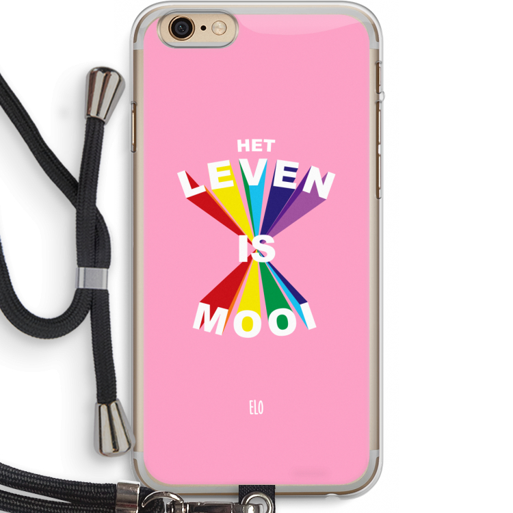 Het Leven Is Mooi: iPhone 6 PLUS / 6S PLUS Transparant Hoesje met koord