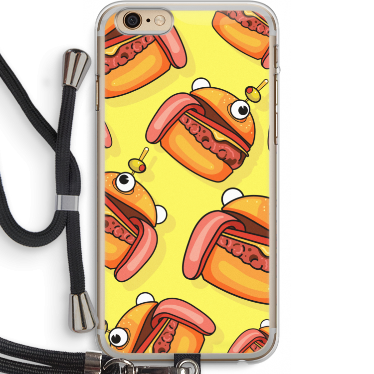 Hamburger: iPhone 6 PLUS / 6S PLUS Transparant Hoesje met koord