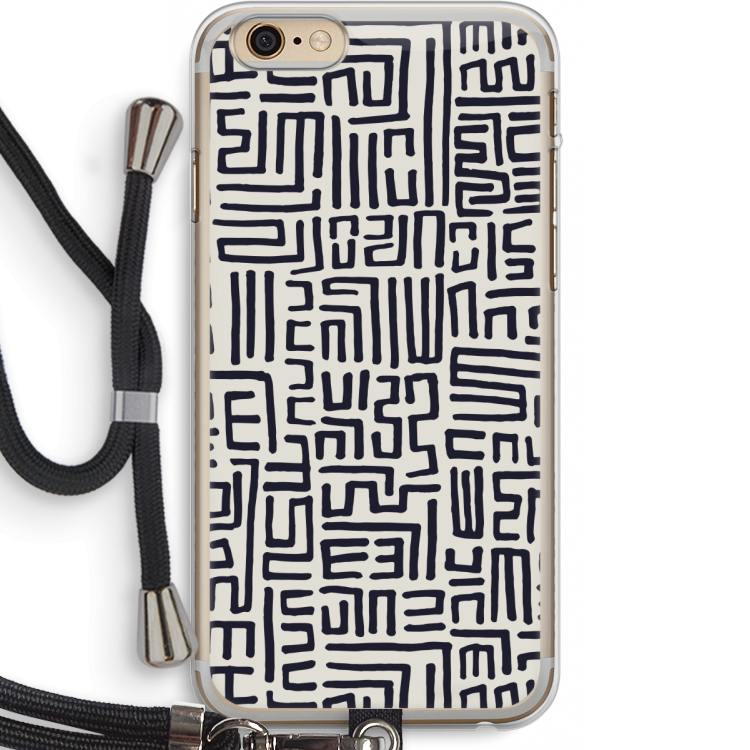 Moroccan Print: iPhone 6 PLUS / 6S PLUS Transparant Hoesje met koord