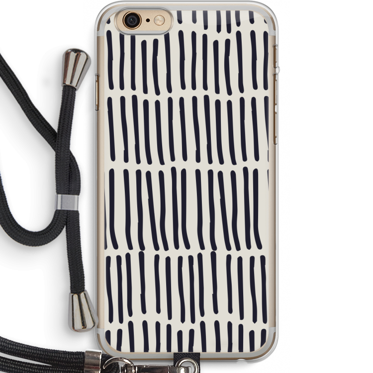 Moroccan stripes: iPhone 6 PLUS / 6S PLUS Transparant Hoesje met koord