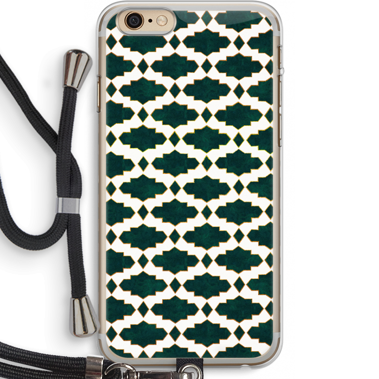 Moroccan tiles: iPhone 6 PLUS / 6S PLUS Transparant Hoesje met koord