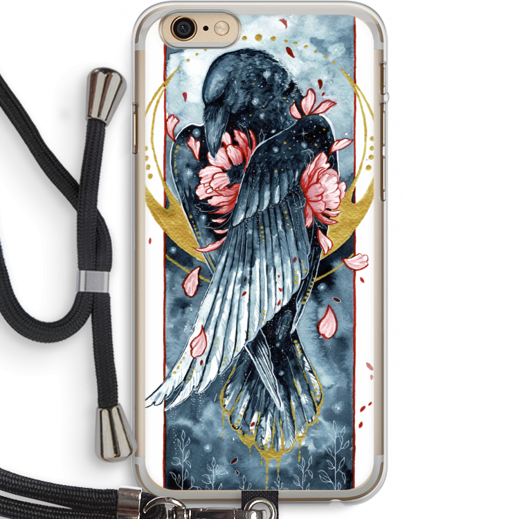 Golden Raven: iPhone 6 PLUS / 6S PLUS Transparant Hoesje met koord