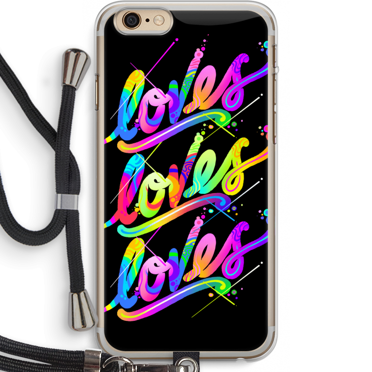Loves: iPhone 6 PLUS / 6S PLUS Transparant Hoesje met koord