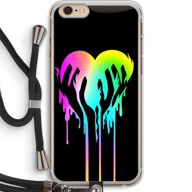 Hold My Heart: iPhone 6 PLUS / 6S PLUS Transparant Hoesje met koord