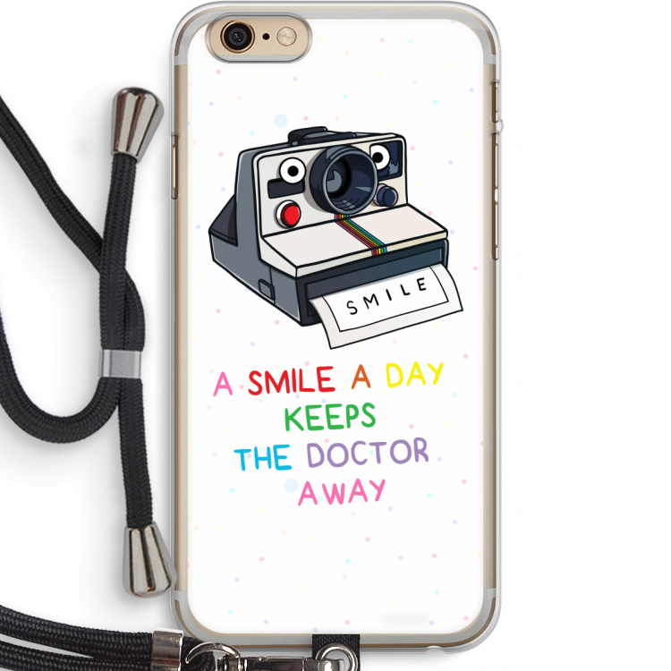 Smile: iPhone 6 PLUS / 6S PLUS Transparant Hoesje met koord