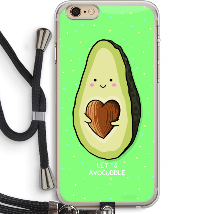 Avocuddle: iPhone 6 PLUS / 6S PLUS Transparant Hoesje met koord