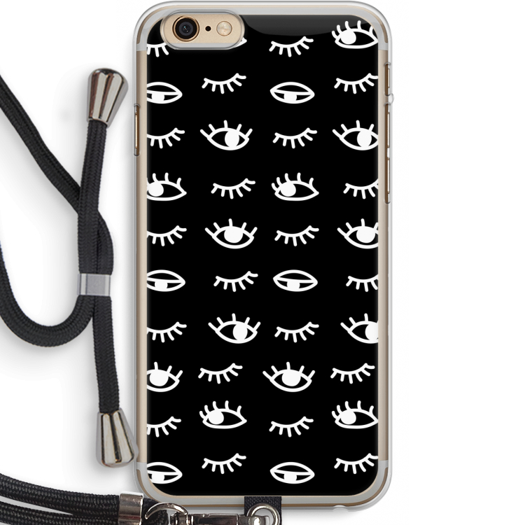 Eye pattern #3: iPhone 6 PLUS / 6S PLUS Transparant Hoesje met koord
