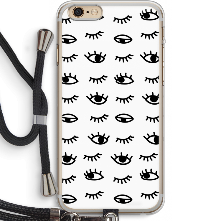 Eye pattern #2: iPhone 6 PLUS / 6S PLUS Transparant Hoesje met koord