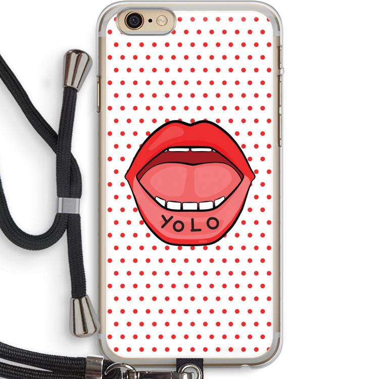 Yolo Denise: iPhone 6 PLUS / 6S PLUS Transparant Hoesje met koord