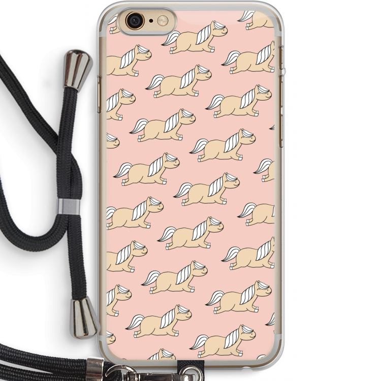 Ponys: iPhone 6 PLUS / 6S PLUS Transparant Hoesje met koord