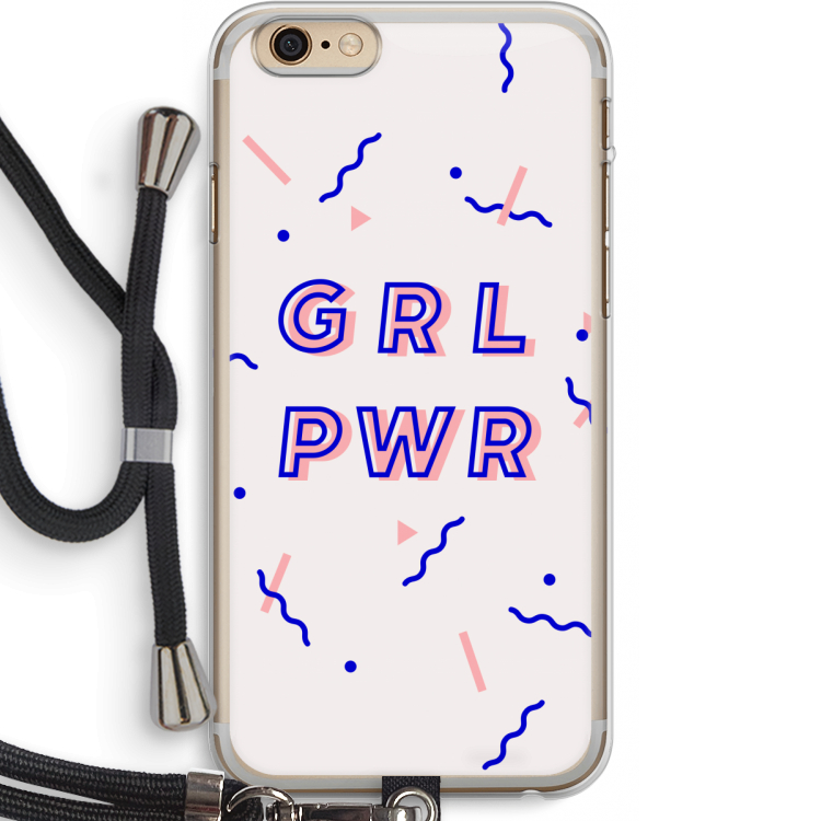 GRL PWR: iPhone 6 PLUS / 6S PLUS Transparant Hoesje met koord