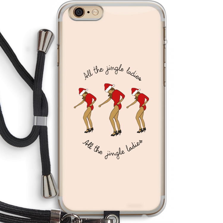 Jingle Ladies: iPhone 6 PLUS / 6S PLUS Transparant Hoesje met koord