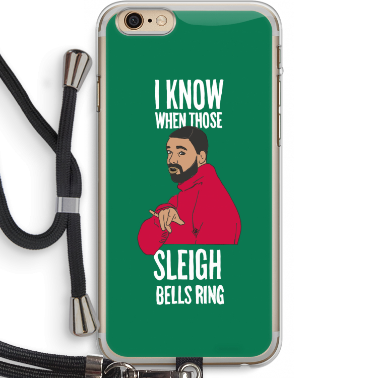 Sleigh Bells Ring: iPhone 6 PLUS / 6S PLUS Transparant Hoesje met koord