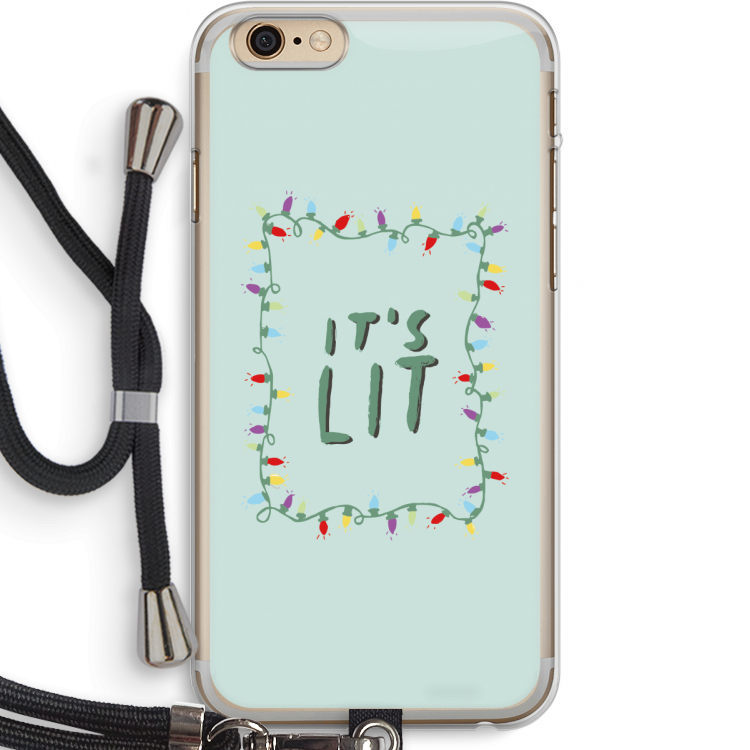 It's Lit: iPhone 6 PLUS / 6S PLUS Transparant Hoesje met koord