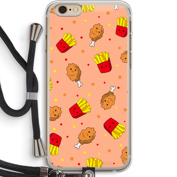 Chicken 'n Fries: iPhone 6 PLUS / 6S PLUS Transparant Hoesje met koord