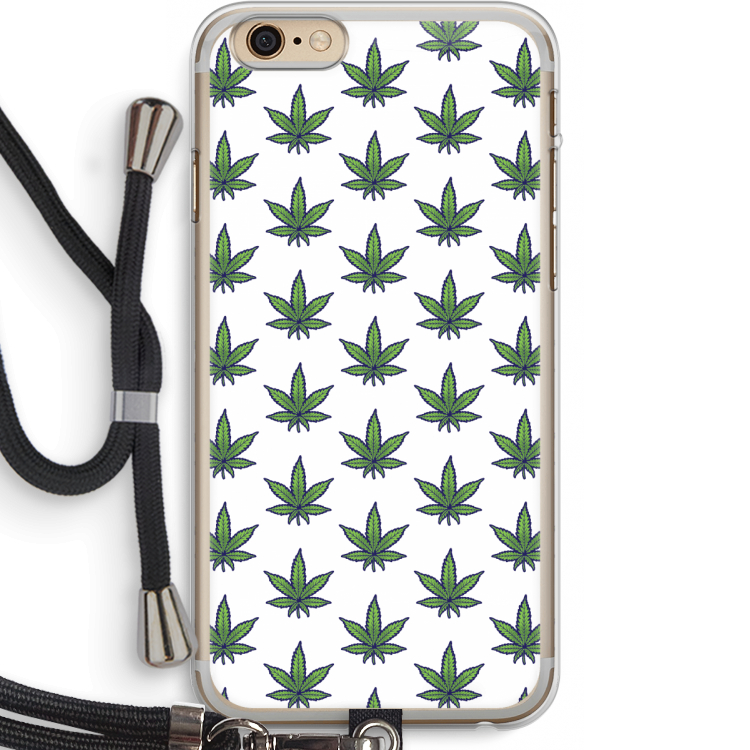 Weed: iPhone 6 PLUS / 6S PLUS Transparant Hoesje met koord