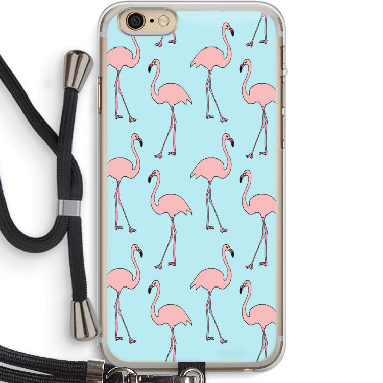 Anything Flamingoes: iPhone 6 PLUS / 6S PLUS Transparant Hoesje met koord