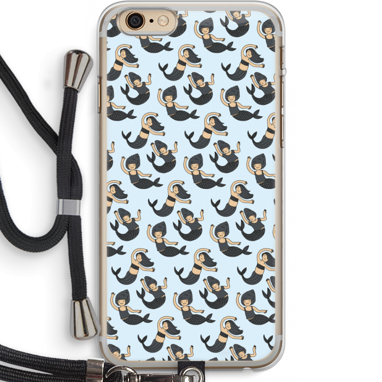 Zeemeermin: iPhone 6 PLUS / 6S PLUS Transparant Hoesje met koord