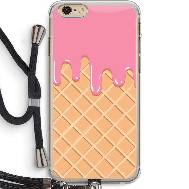 Ice cream: iPhone 6 PLUS / 6S PLUS Transparant Hoesje met koord