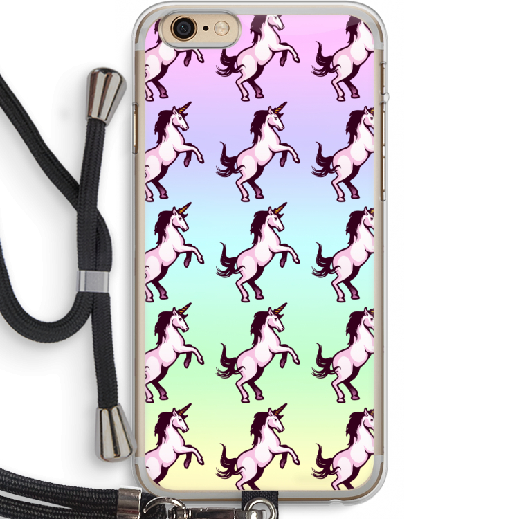 Musketon Unicorn: iPhone 6 PLUS / 6S PLUS Transparant Hoesje met koord