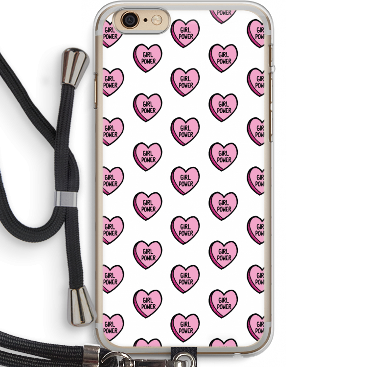 GIRL POWER: iPhone 6 PLUS / 6S PLUS Transparant Hoesje met koord