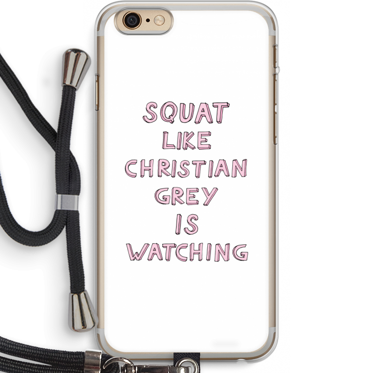 Christian Grey: iPhone 6 PLUS / 6S PLUS Transparant Hoesje met koord