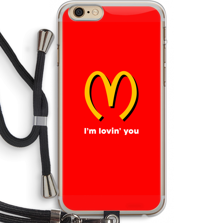 I'm lovin' you: iPhone 6 PLUS / 6S PLUS Transparant Hoesje met koord