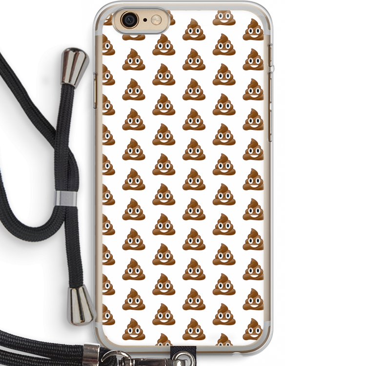Poop emoji: iPhone 6 PLUS / 6S PLUS Transparant Hoesje met koord