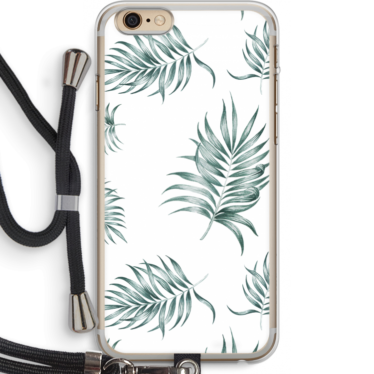 Simple leaves: iPhone 6 PLUS / 6S PLUS Transparant Hoesje met koord